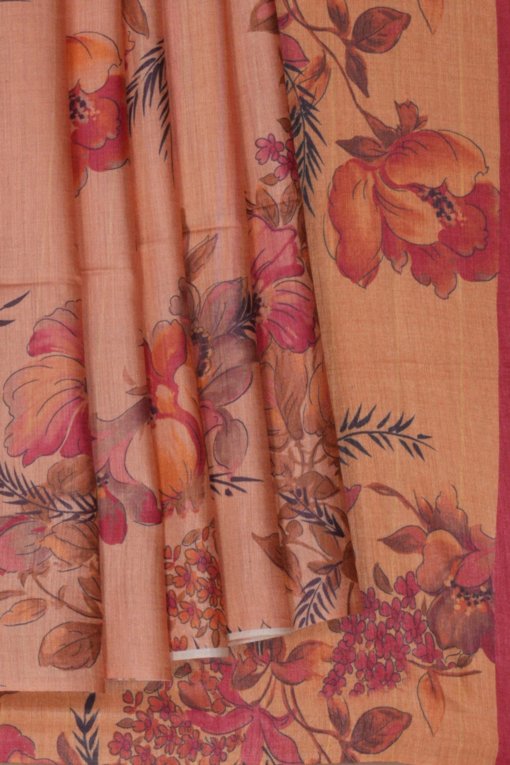 Image of Aesthetic Printed Tussar Saree